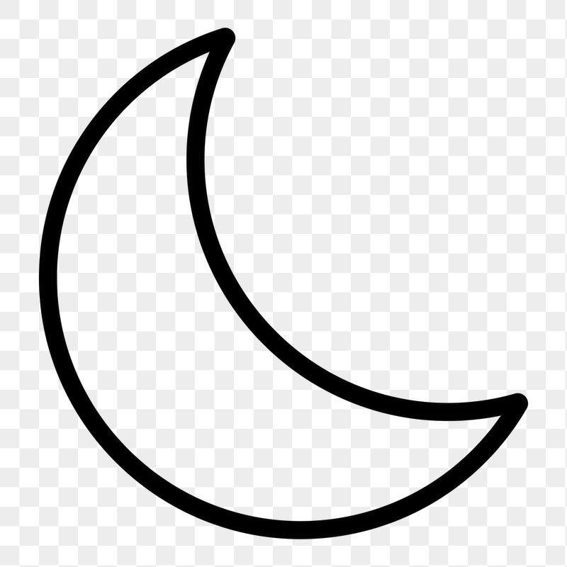 Crescent moon line png icon | Free Icons - rawpixel
