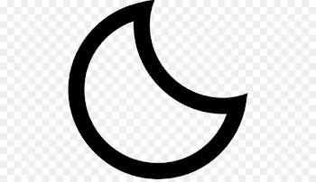 Crescent Moon Lunar phase Symbol - Bulan sabit 