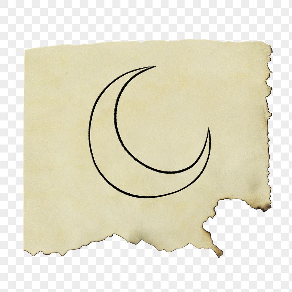 Crescent moon png doodle sticker, | Free PNG - rawpixel