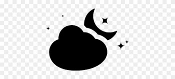 Crescent Moon Stars And Cloud Vector - Silhouette Star Moon Png