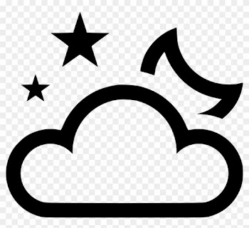 Crescent Moon Stars Cloud Svg Png Icon Free Download - Illustration