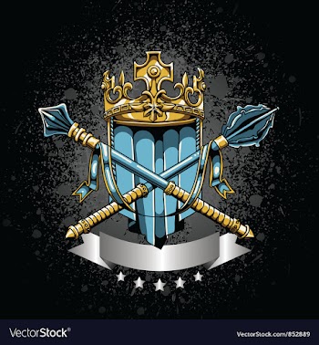 Crest with grunge background vector image