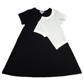 Crew | Black and White T-shirt Dress – JellyBeanz Kids