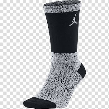 Crew sock Air Jordan Nike Shoe, watercolor elephant transparent background PNG clipart