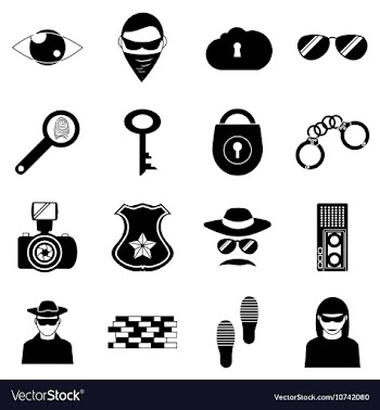 Crime icons set simple style vector image
