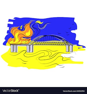 crimean bridge is on fire