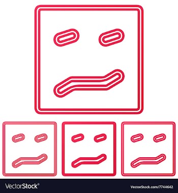 Crimson line confusion logo design set vector image