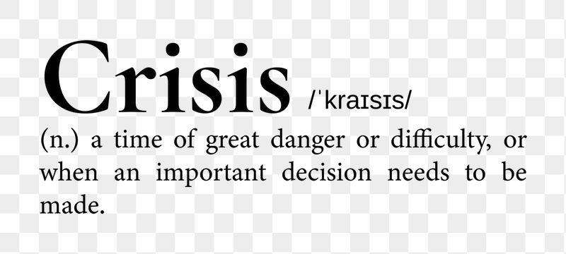 Crisis png dictionary word sticker, | Free PNG - rawpixel