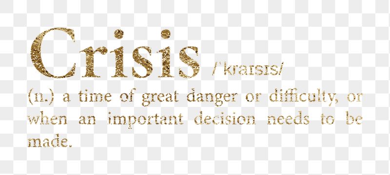 Crisis png dictionary word sticker, | Free PNG - rawpixel