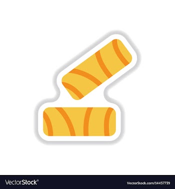 Crisp pastry pie sticker vector image
