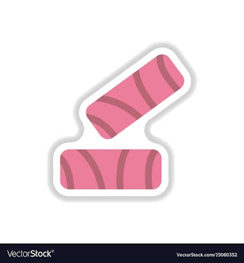 Crisp pastry pie sticker vector image