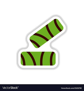 Crisp pastry pie sticker vector image