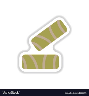 Crisp pastry pie sticker vector image