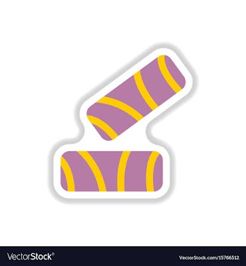 Crisp pastry pie sticker vector image