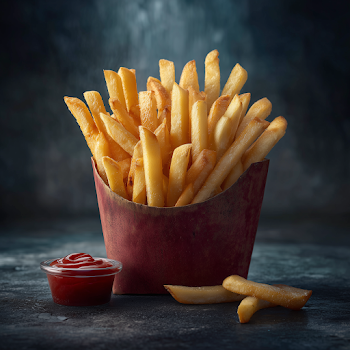 Crispy French Fries with Ketchup Dip