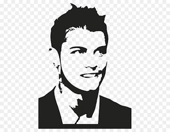 Cristiano Ronaldo Real Madrid C.F. Portugal national football team Stencil Drawing - footballer clipart 