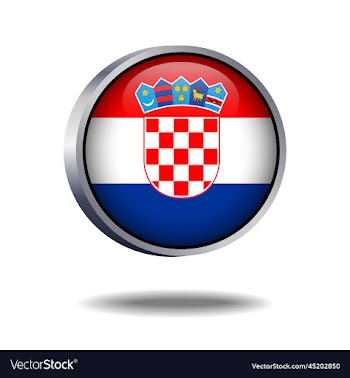 croatia flag button