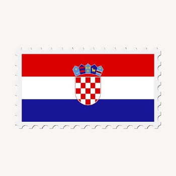 Croatia flag clipart, postage stamp. | Free Photo - rawpixel