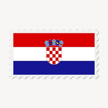 Croatia flag collage element, postage | Free PSD - rawpixel