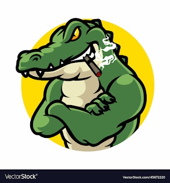 crocodile cartoon character mascot logo