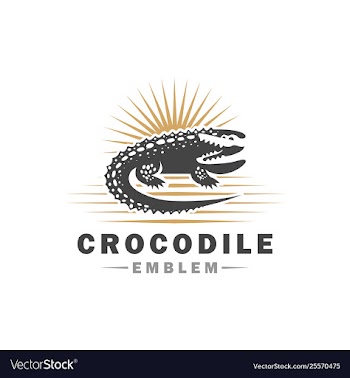 Crocodile logo design vector image