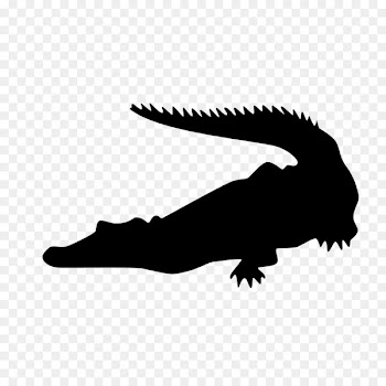Crocodiles Alligators Silhouette Clip art - crocodile 