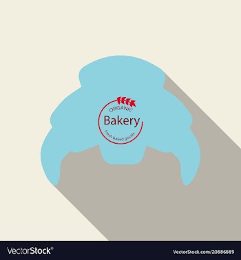 Croissant icon in flat style isolated on vector image