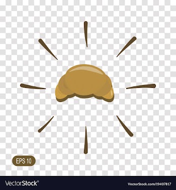 Croissant icon isolated on transparent background vector image