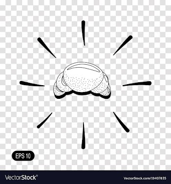 Croissant icon isolated on transparent background vector image
