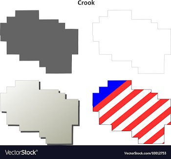 Crook Map Icon Set vector image