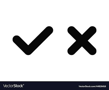 cross and check mark