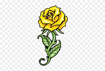 Cross And Rose Tattoo Designs - Red Rose Tattoo