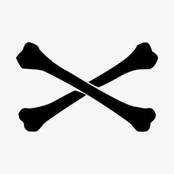 Cross bones sticker, pirate illustration | Free PSD - rawpixel