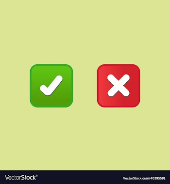 cross check mark symbol set