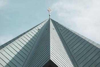 cross on the top of roof