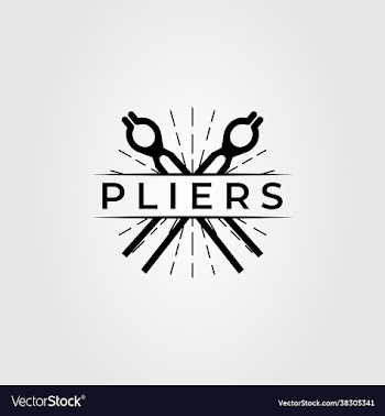 cross pliers and tongs blacksmith logo design
