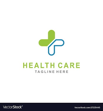 Cross plus with line art for medical logo icon des vector image