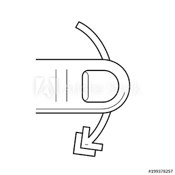 Cross-slide vector line icon isolated on white background
