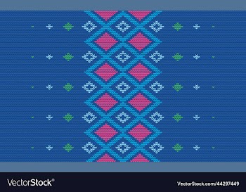 cross stitch ethnic pattern knitted chevron