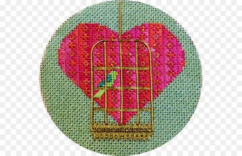 Cross-stitch Textile Leaf Pattern - Leaf 