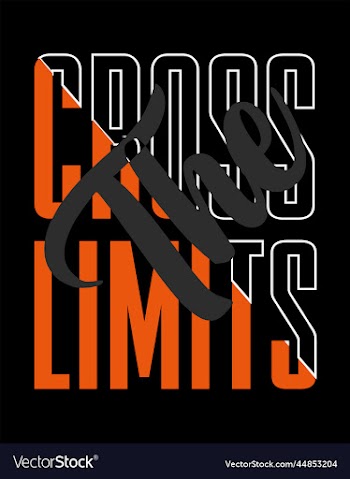 cross the limits typography for t shirt design