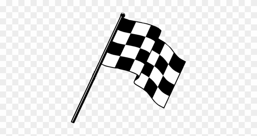 Crossed Checkered Flags Vector