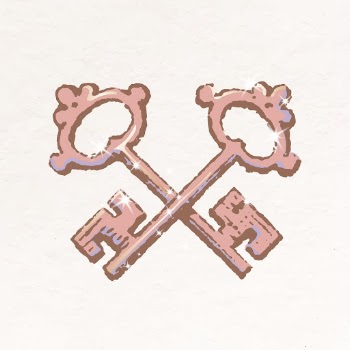 Crossed keys aesthetic clipart, glittery | Free PSD Illustration - rawpixel