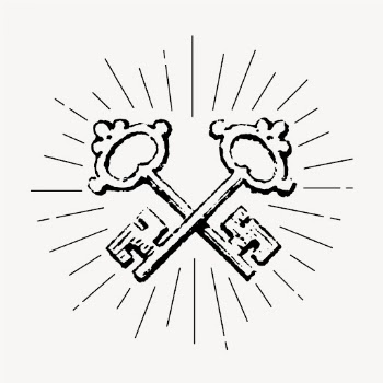 Crossed keys clipart, vintage object | Free Vector Illustration - rawpixel