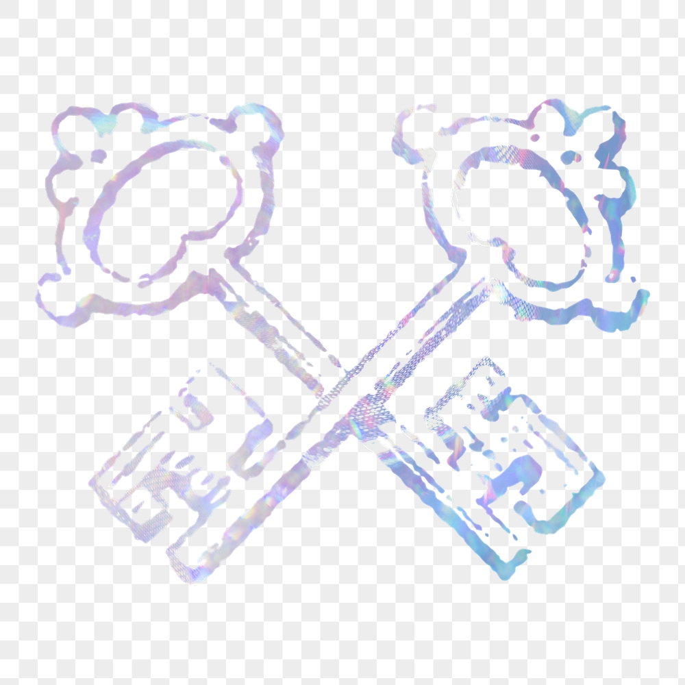 Crossed keys png sticker, aesthetic | Free PNG Illustration - rawpixel