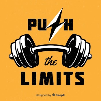 Crossfit motivational emblem flat style Free Vector