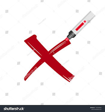 Crossing Out Vector Illustration Red Cross Stock Vector (Royalty ...
