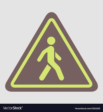 Crosswalk traffic signman walking road sign vector image
