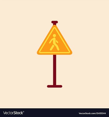 Crosswalk traffic signman walking road sign vector image