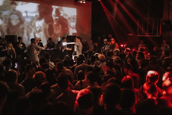 Crowd and Musical Band Performing